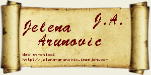 Jelena Arunović vizit kartica